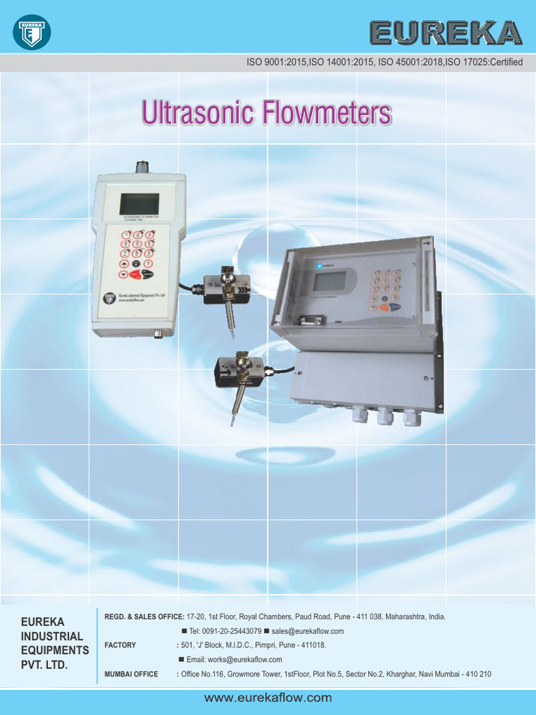 Ultrasonic Flowmeters by Eureka Equipments | PDF | Flow Measurement ...