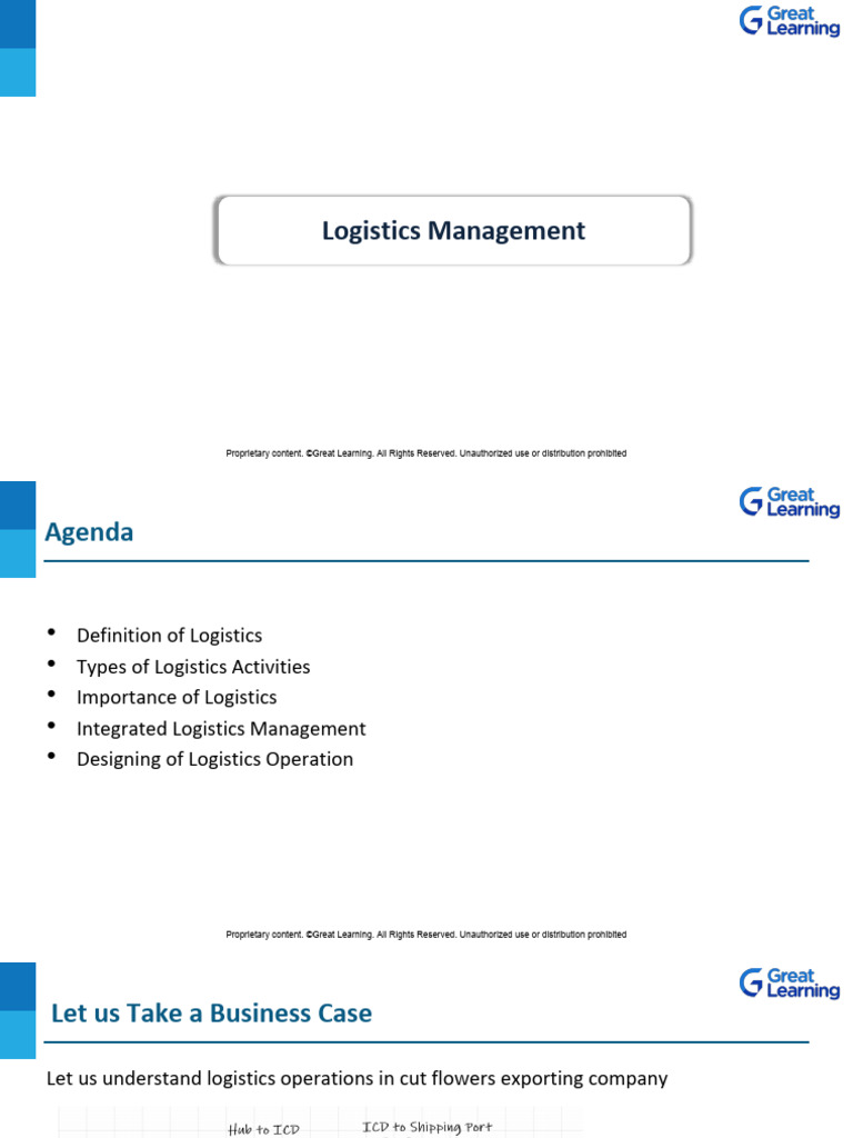 Introduction to Logistics Management | PDF | Logistics | Business Economics