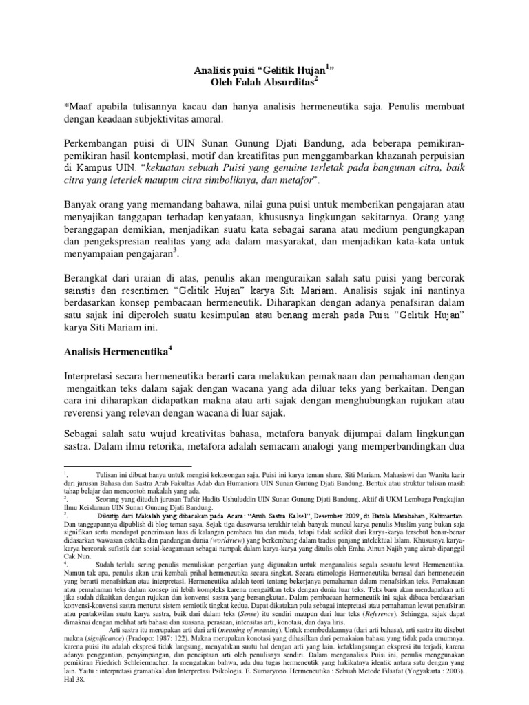 Analisis Puisi