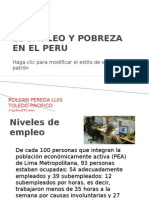 El Empleo y Pobreza en El Peru
