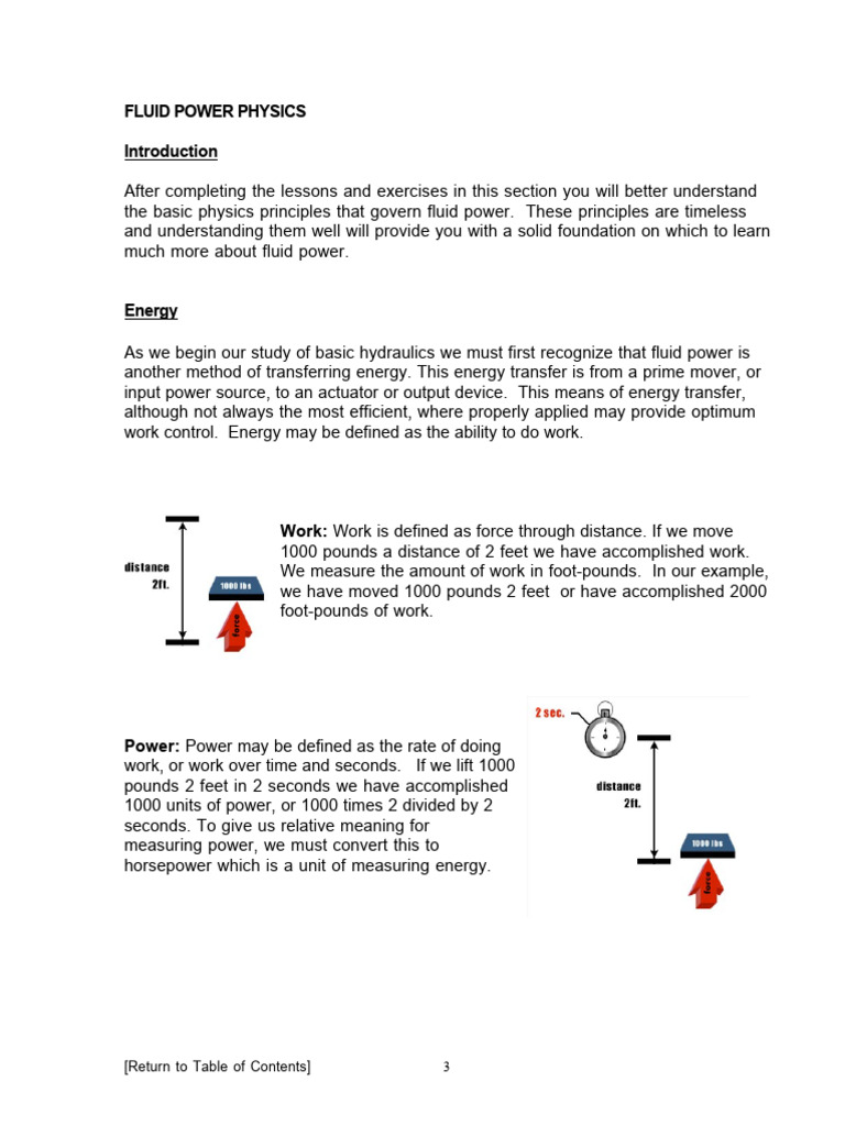 Fluid Power Physics Basics Explained | PDF