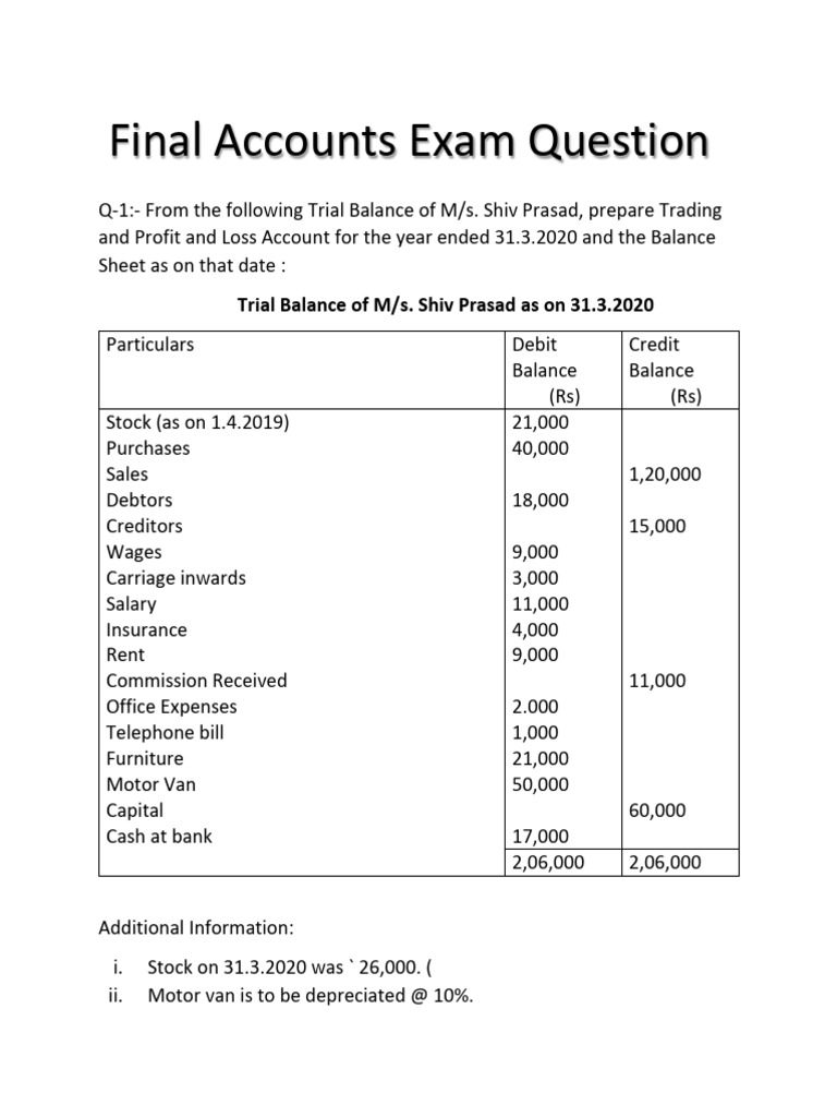 Trial Balance Preparation Guide | PDF | Debits And Credits | Financial ...