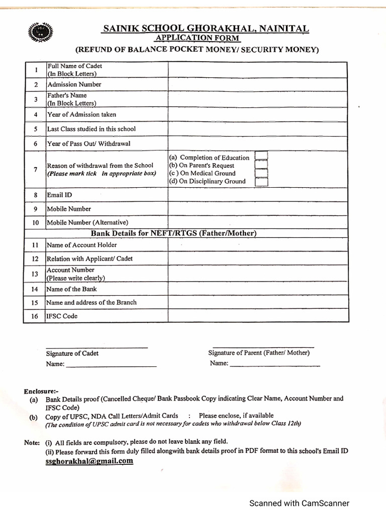 8221416555application Form Refund Dues - 2 | PDF