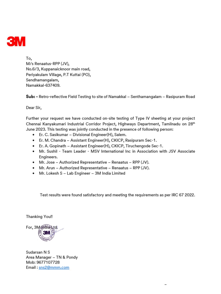 Retro-reflective Testing Report for Roads | PDF | Electromagnetic ...