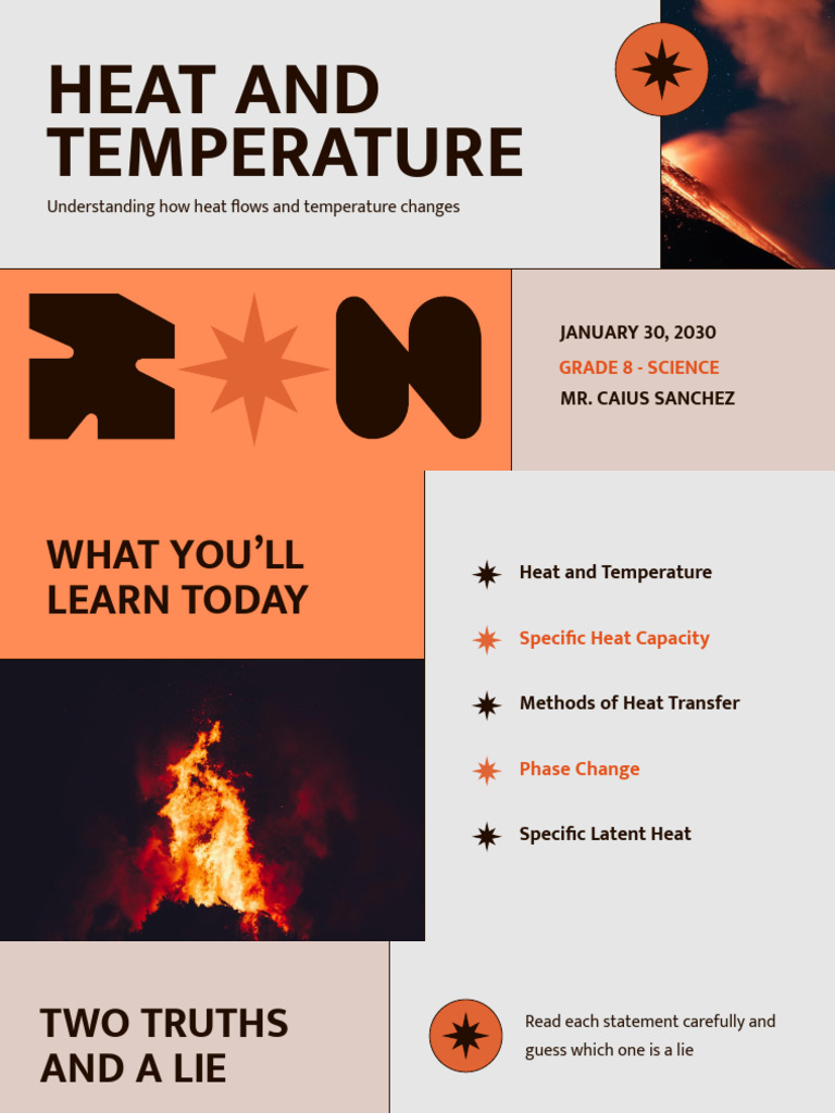 Heat and Temperature Concepts for Grade 8 | PDF | Heat | Heat Transfer