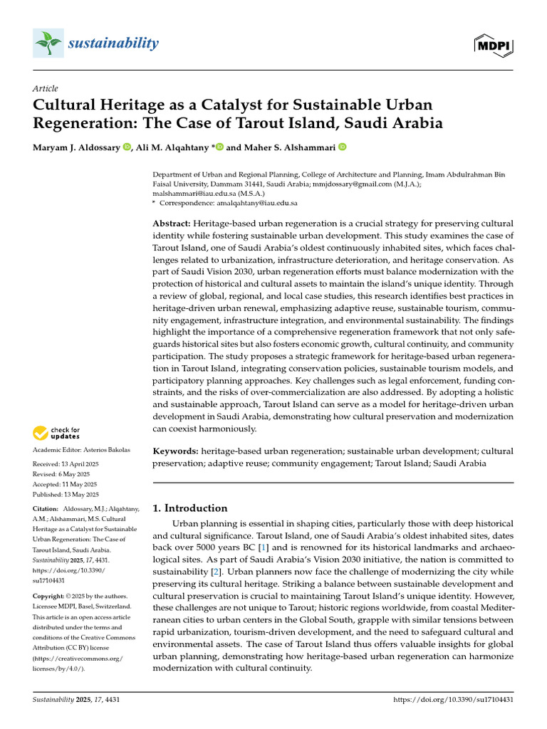 Cultural Heritage and Urban Regeneration | PDF | Sustainability | Urban ...