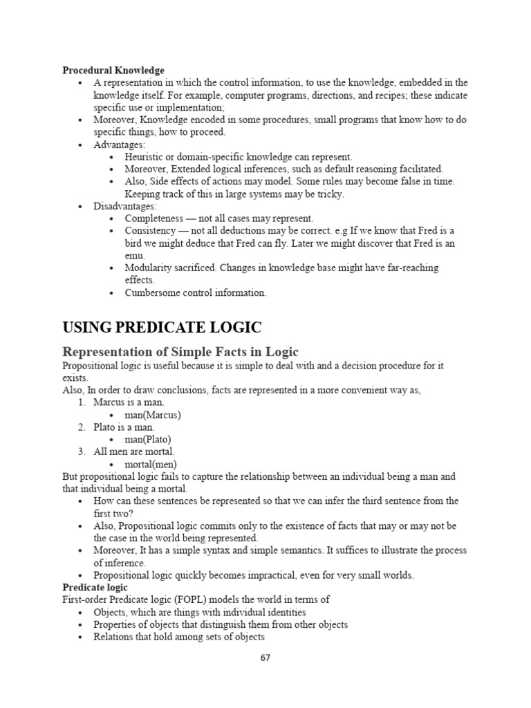 Understanding Procedural Knowledge and Logic | PDF | First Order Logic ...