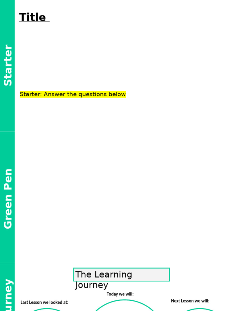 Lesson Template | PDF
