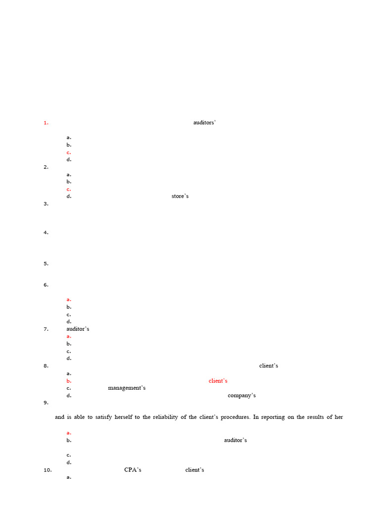 Inventory Audit Procedures and Objectives | PDF | Accounts Payable ...