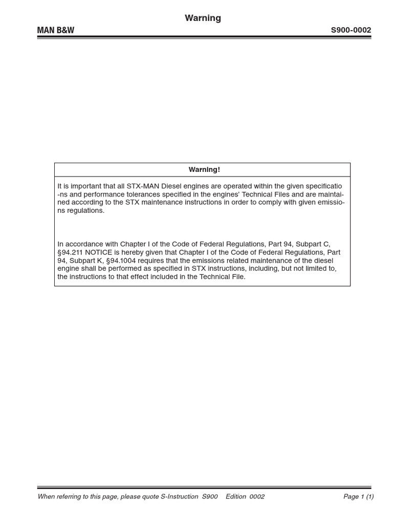 STX-MAN B&W Diesel Engine Maintenance Guide | PDF | Piston | Engine ...