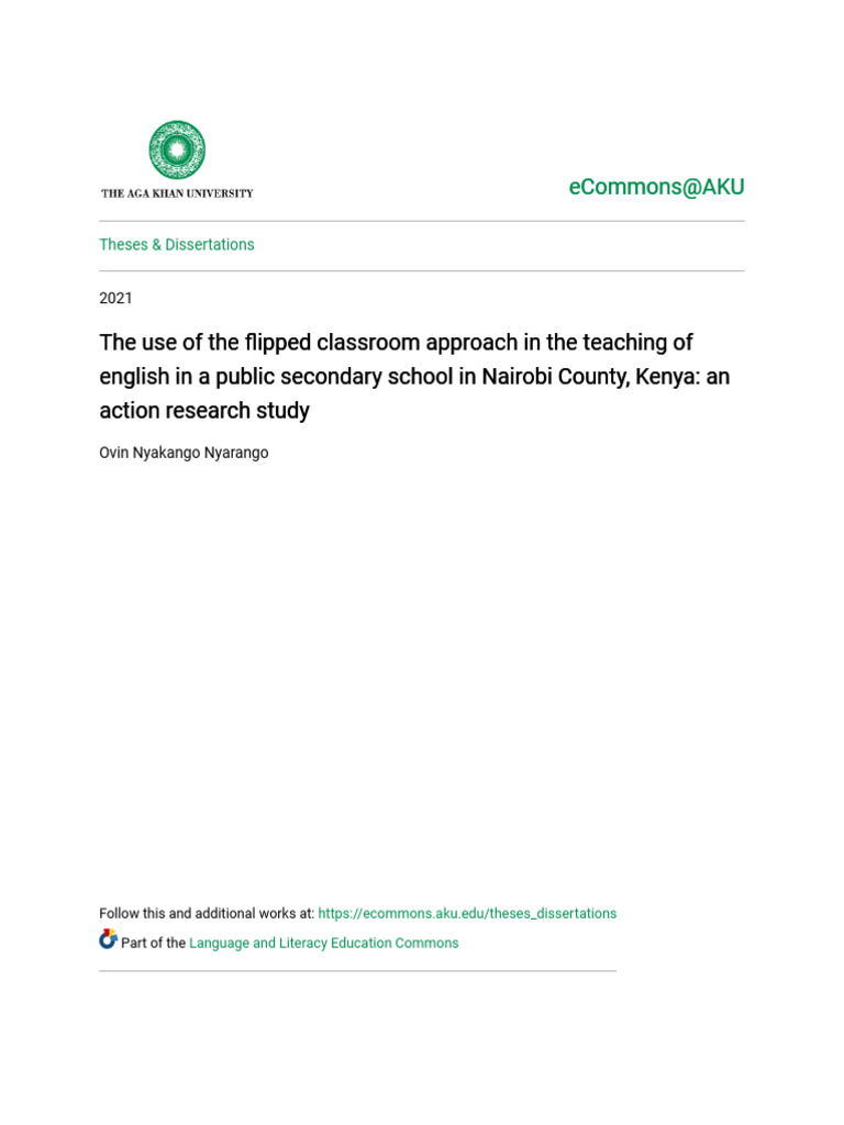The Use of The Flipped Classroom Approach in The Teaching of Engl | PDF ...