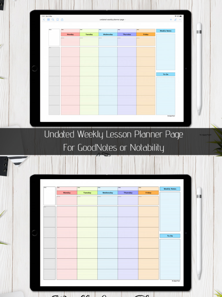 Weekly Lesson Planner Template | PDF