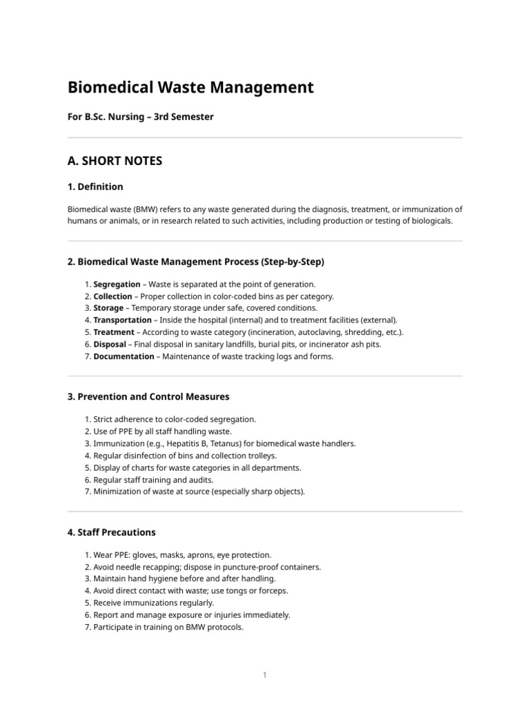Effective Biomedical Waste Management | PDF | Waste | Waste Management
