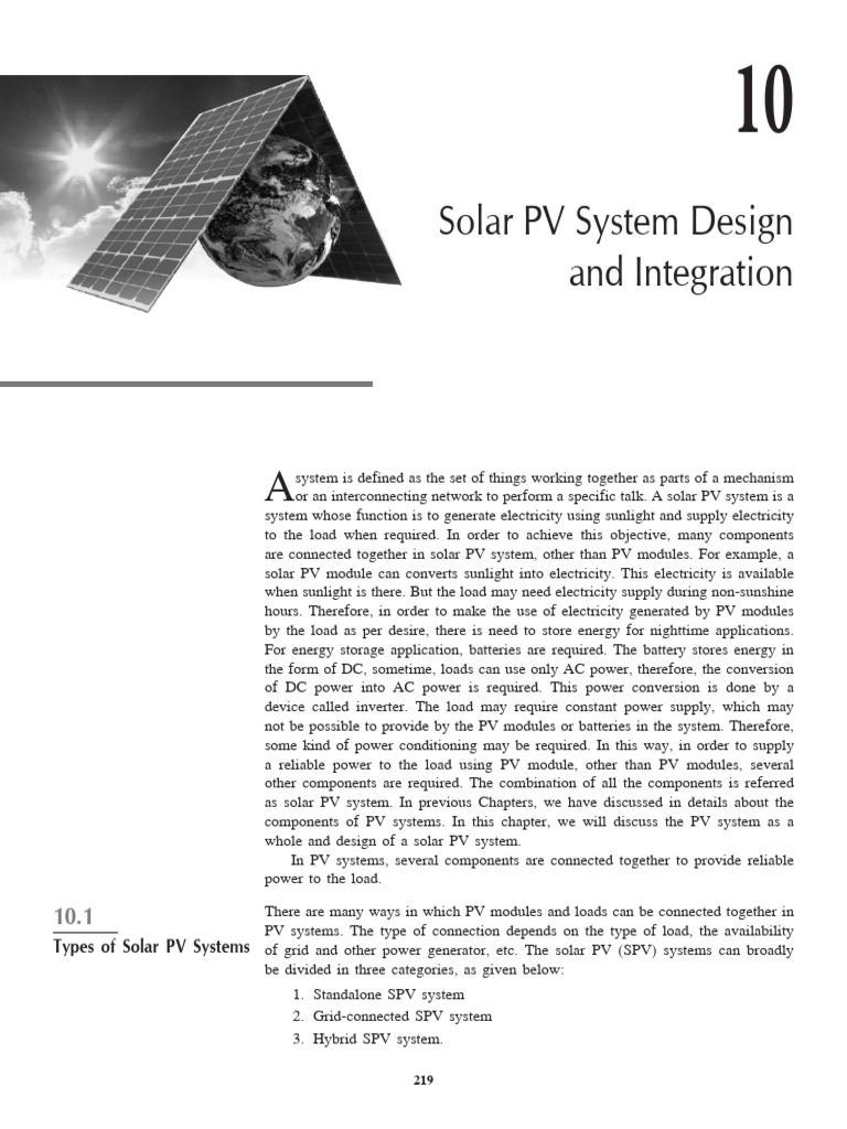 Designing a Solar PV System for Home | PDF | Photovoltaic System ...