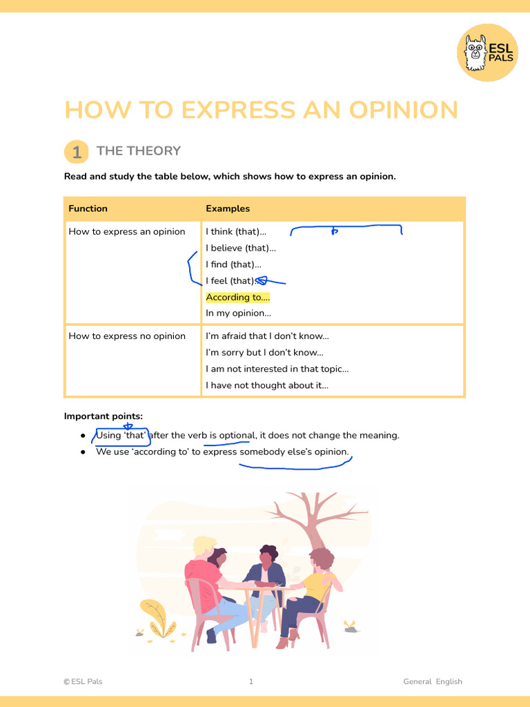 How to Express Opinions in English | PDF | English Language | English ...