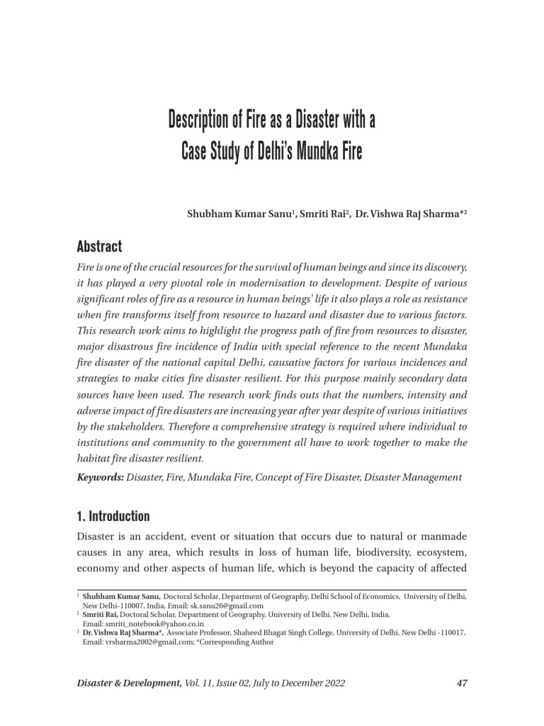 Fire Disasters: Mundka Case Study Analysis | PDF | Fires | Hazards
