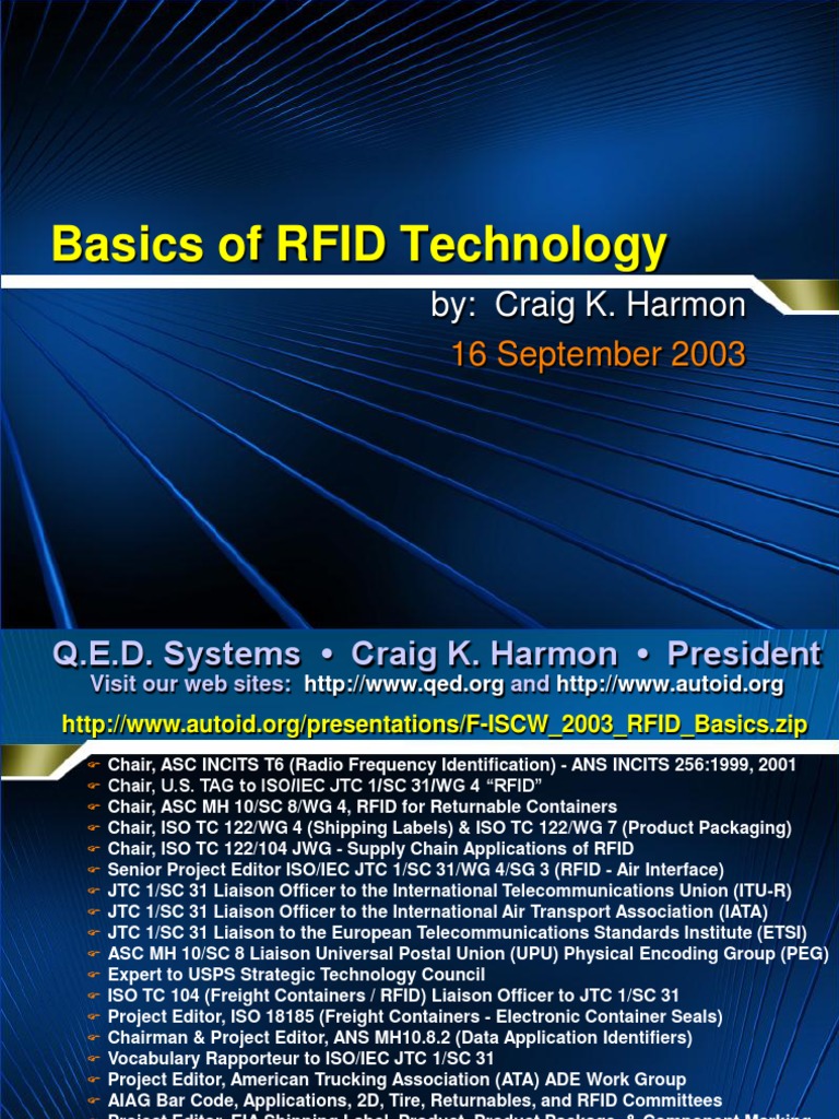 Basics of RFID Technology: By: Craig K. Harmon | PDF | Technology ...