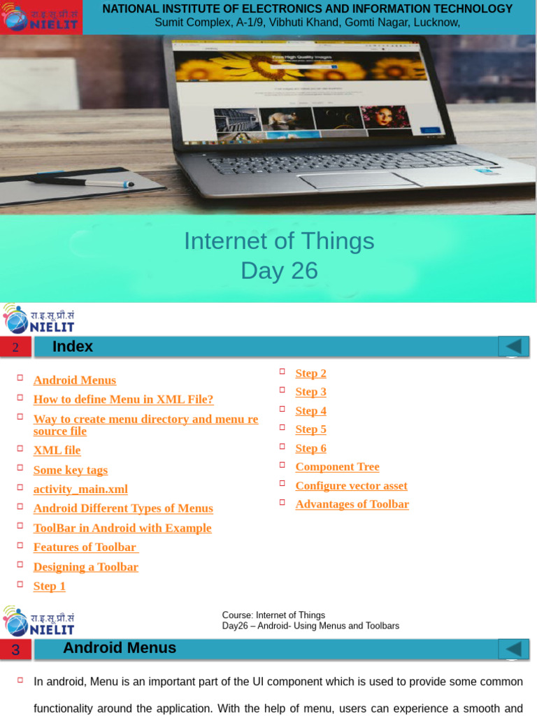 Android Menus and Toolbars Guide | PDF | Menu (Computing) | Android ...