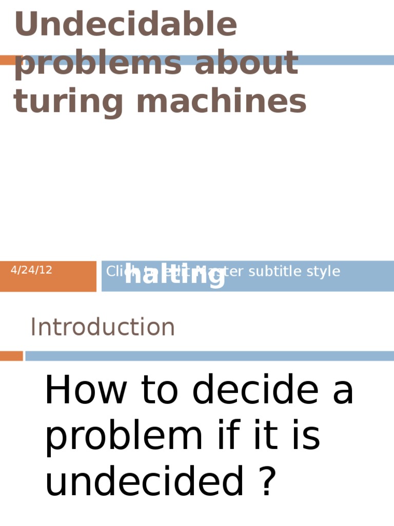Undecidable Problems About Turing Machines | PDF | Computability Theory ...