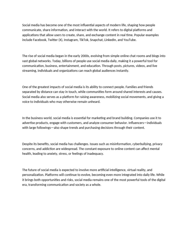 The Impact and Evolution of Social Media | PDF