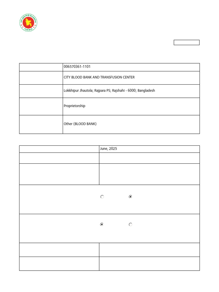 VAT Return Form for Blood Bank in Bangladesh | PDF | Value Added Tax ...