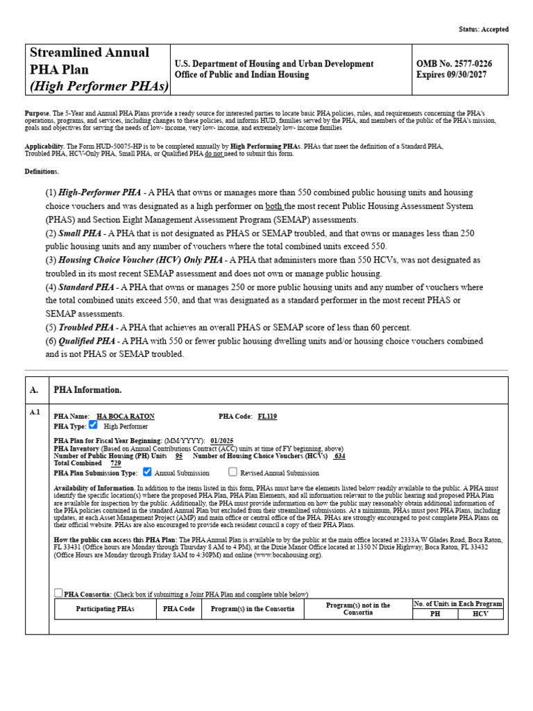 BRHA HUD Approved Annual Plan FY 2025 | PDF | Section 8 (Housing) | Housing