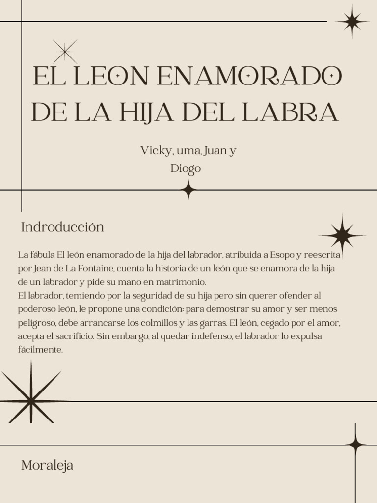 El Leon Enamorado de La Hija Del Labra PDF | PDF