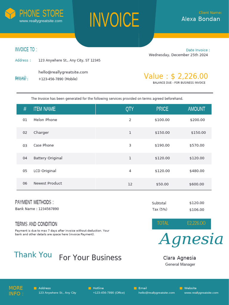 Invoice from Borcelle Group | PDF | Invoice | Payments