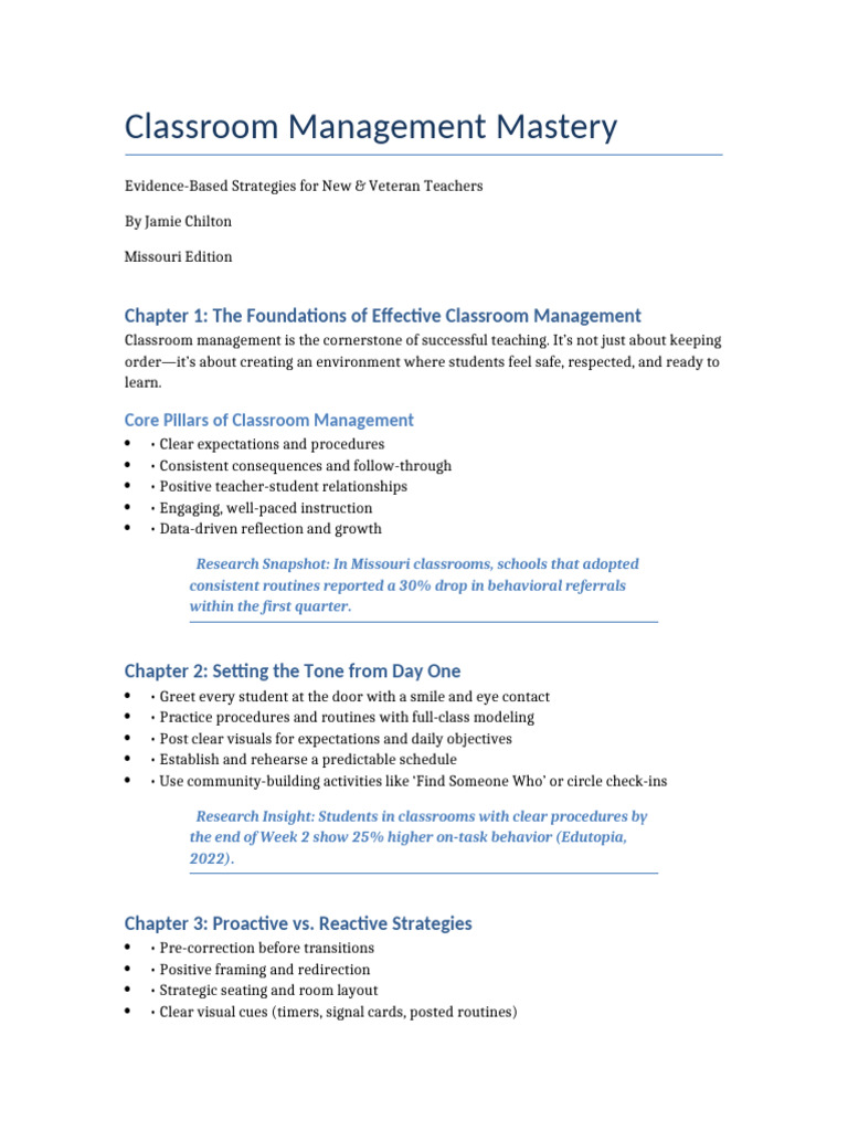 Classroom Management Mastery COMPLETE FINAL Ebook 2 | PDF | Classroom ...