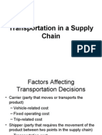 Transportation in A Supply Chain