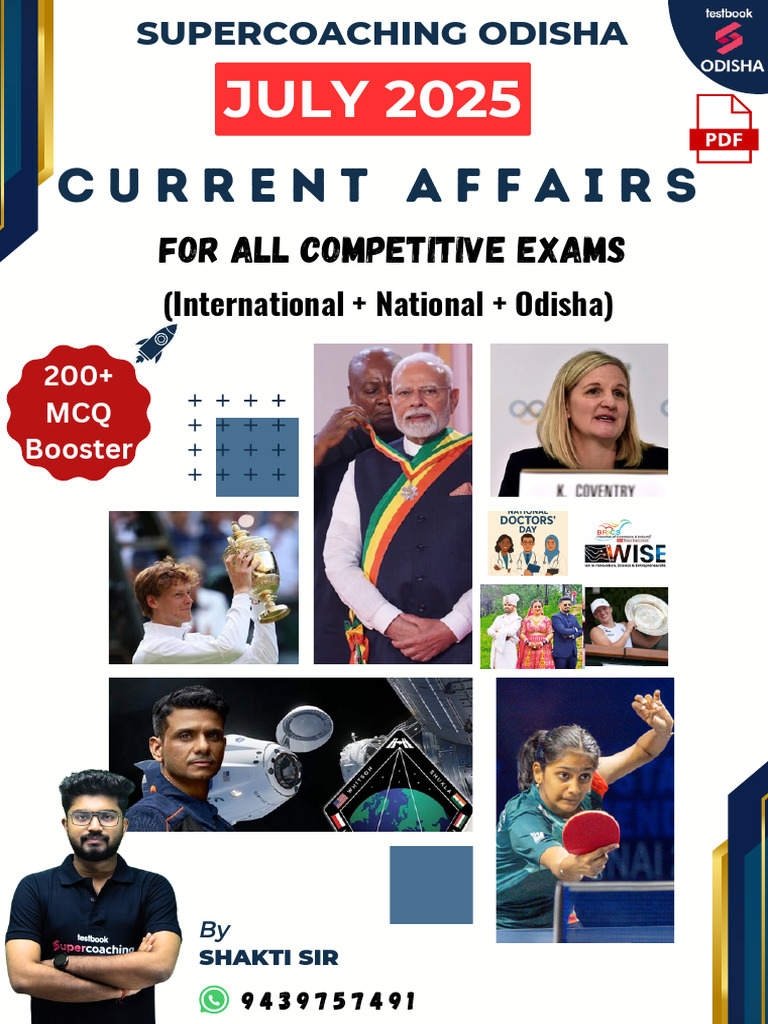 JULY 2025 Monthly Current Affairs by Shakti Sir (1) | PDF | Gini ...