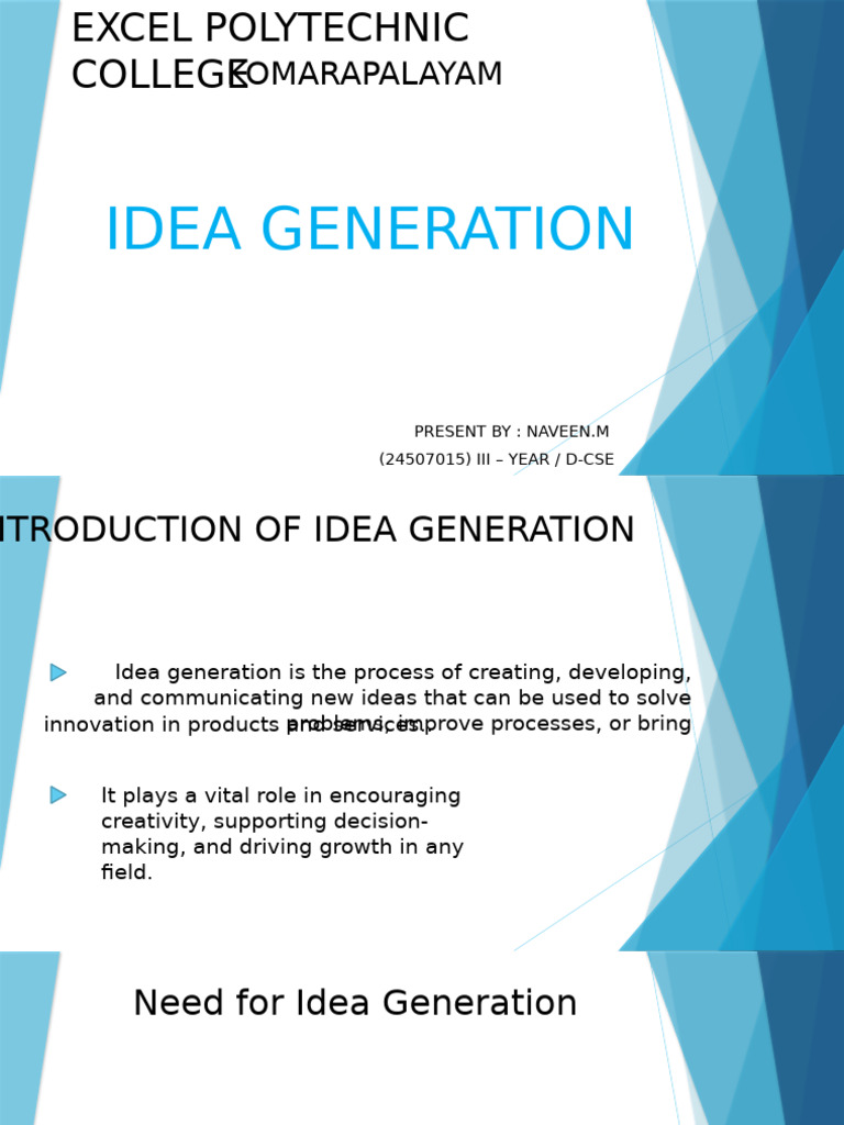 Effective Techniques for Idea Generation | PDF