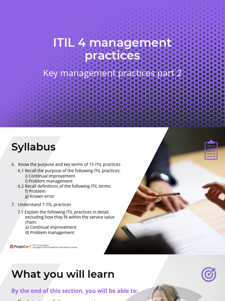 ITIL 4 Practices: Problem Management & Improvement | PDF | Performance ...