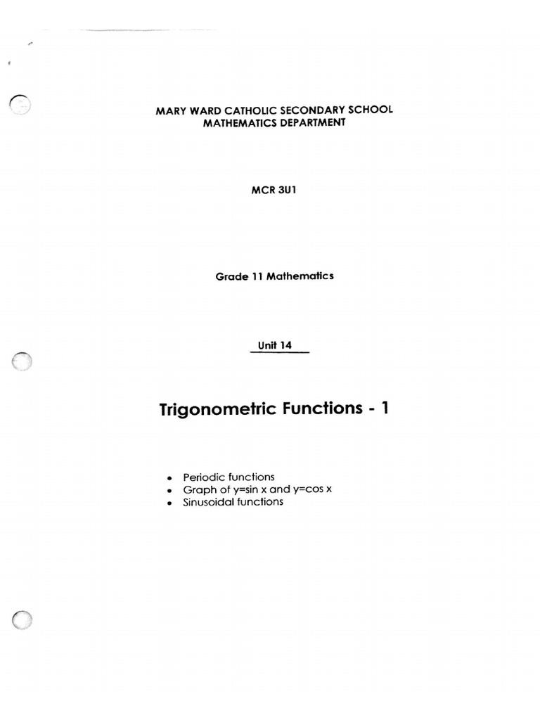 MCR 3U1 Unit 14 | PDF