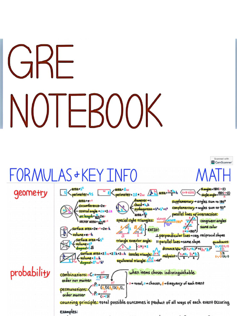 GRE Dense Short Notes | PDF