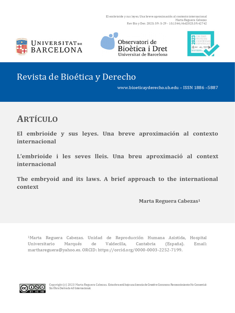 6 - El Embrioide y Sus Leyes. Una Breve Aproximación Al Contexto ...