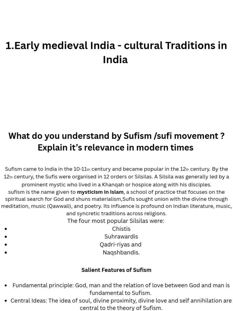 Sufism and Bhakti Movement in India | PDF | Bhakti Movement | Sufism