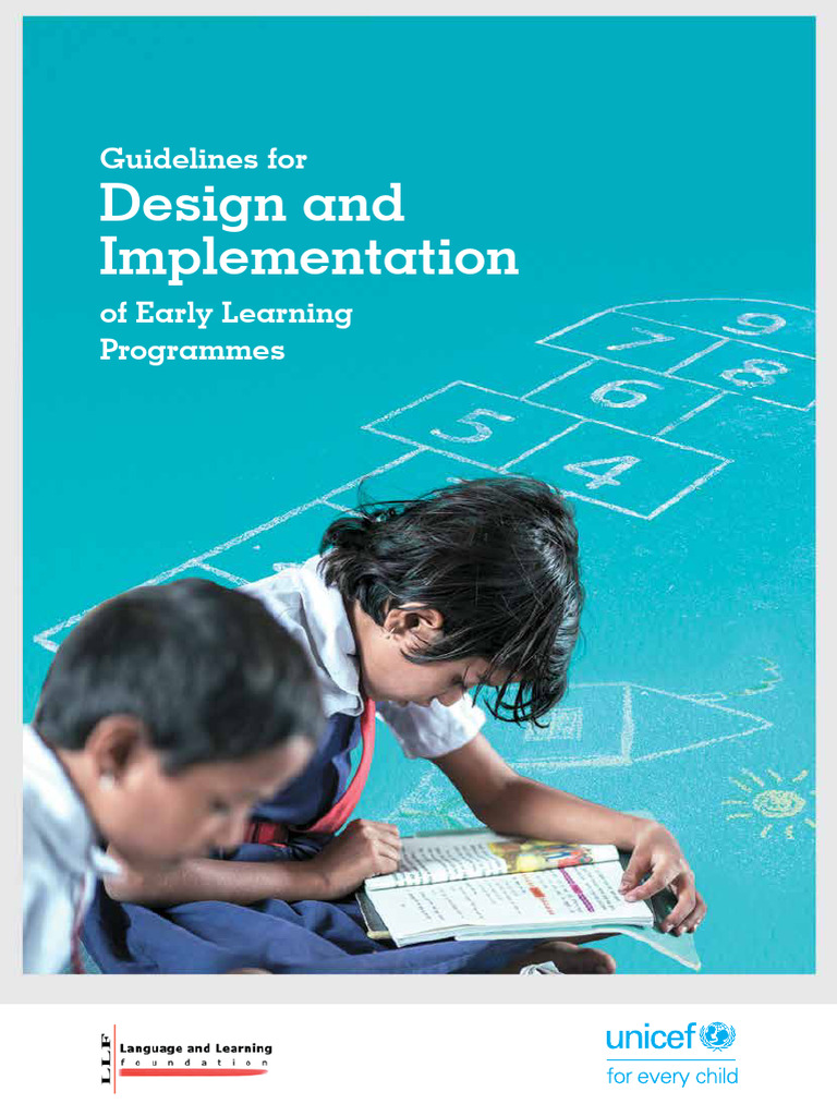 Guidelines For Design and Implementation of Early Learning Programmes ...