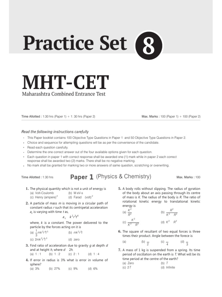Practice Set 8 | PDF | Resonance | Physical Chemistry