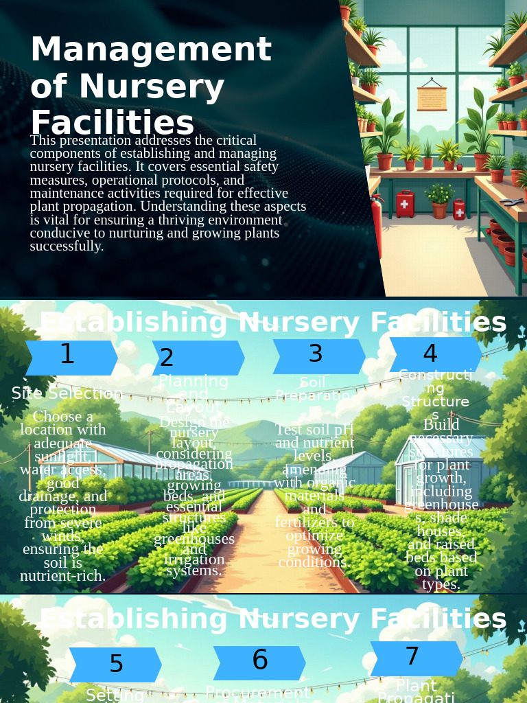 Nursery Facilities Management Guide | PDF | Plant Nursery | Soil