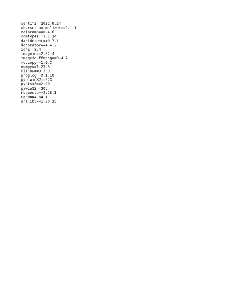 Python Package Dependencies List | PDF
