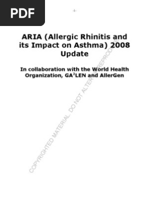 Aria Report 2008 Allergy Allergen