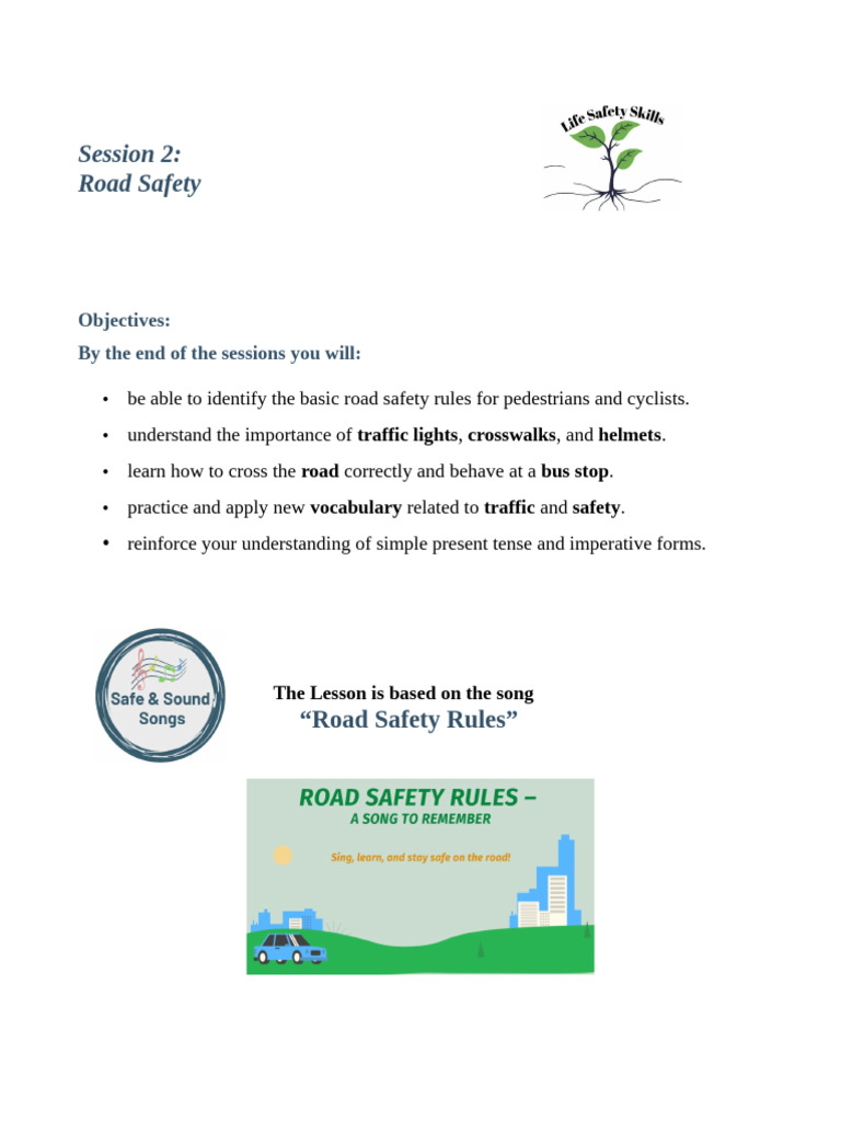 Essential Road Safety Rules for Kids | PDF | Pedestrian Crossing | Traffic