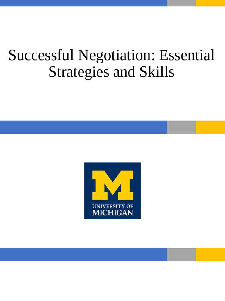 Essential Strategies for Successful Negotiation | PDF | Negotiation ...
