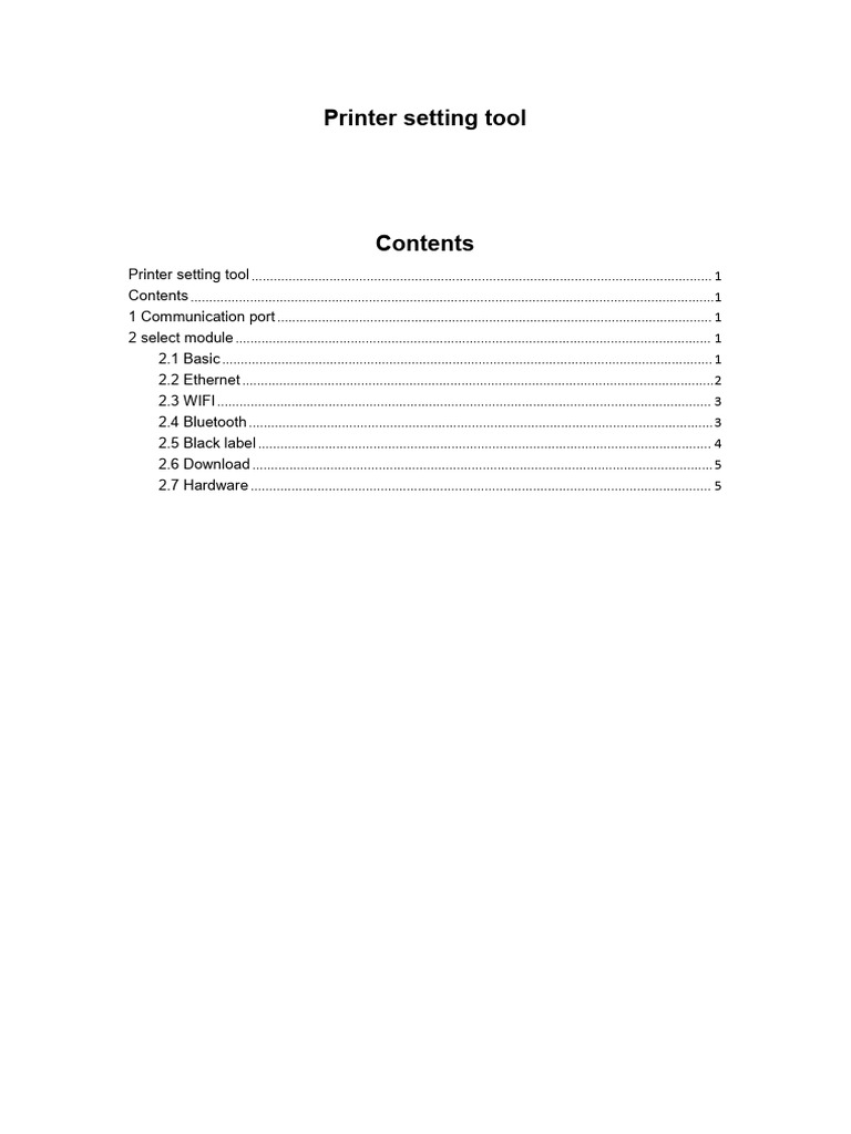 Printer Settings Tool Guide | PDF | Printer (Computing) | Computer ...