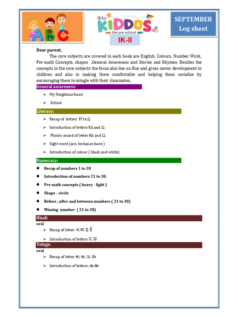 Ik-Ii September Logsheet | PDF