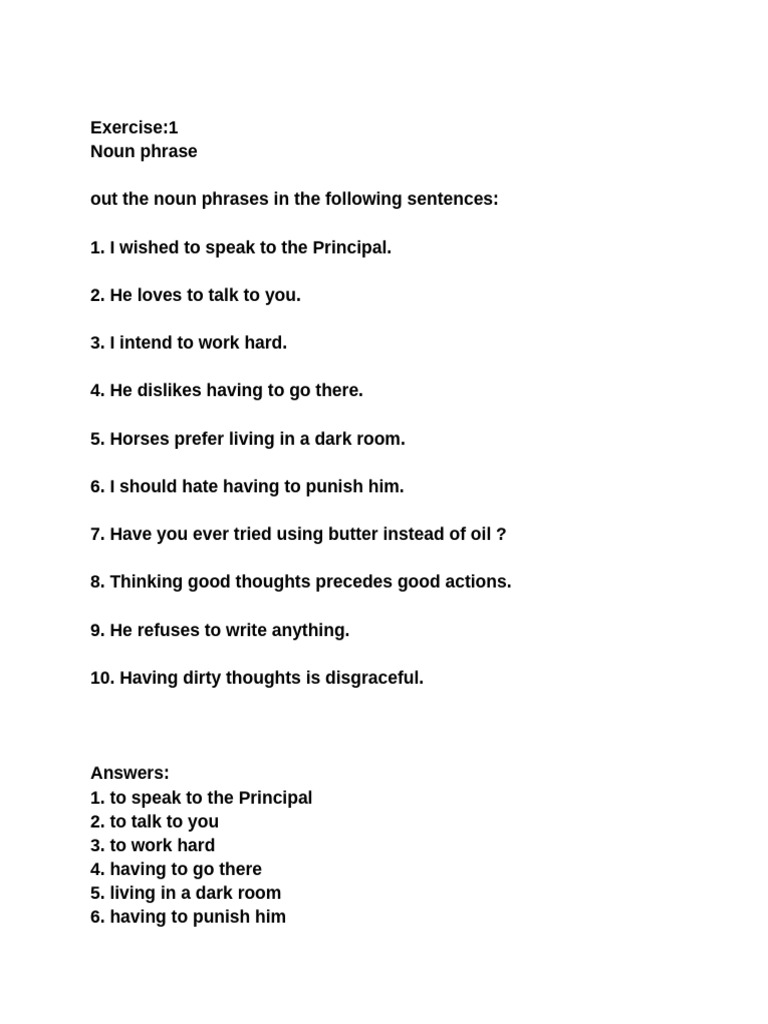 Noun Phrase Exercises for Class 8 | PDF | Adjective | Adverb