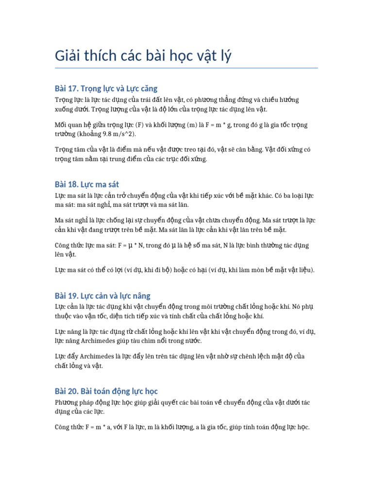 Vat Ly Giai Thich | PDF