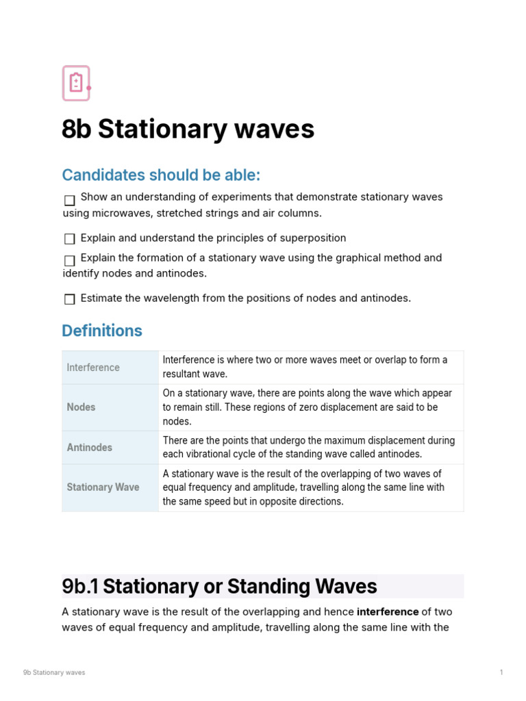 Understanding Nodes and Antinodes | PDF | Waves | Frequency