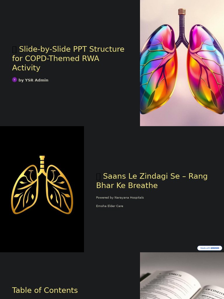 Slide by Slide PPT Structure For COPD Themed RWA Activity. | PDF